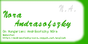 nora andrasofszky business card